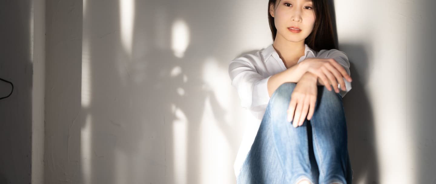 夕方の自然光を利用したポートレート（studio akegure）